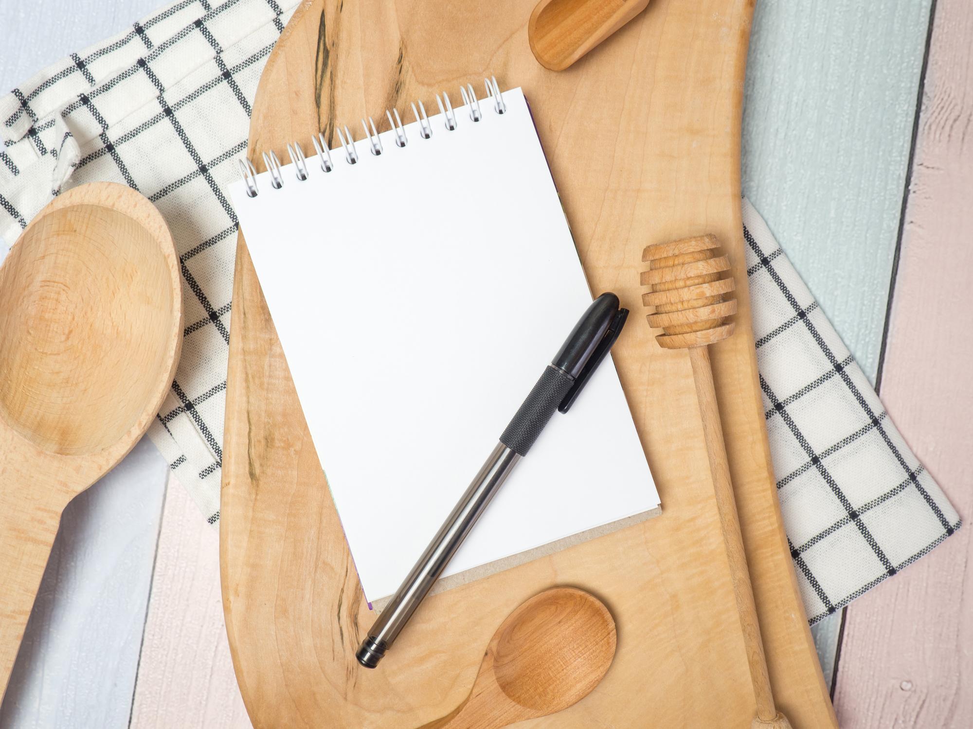 Notizbuch mit Rezeptanmerkungen
